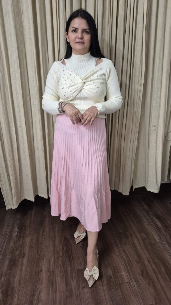 Soft Knitted Pink Skirt