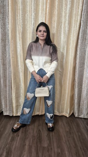 Winter Blush Ombre Top