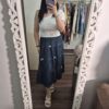 Imported Soft Denim Frill Skirt for Women
