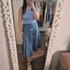 Imported Soft Denim Frill Skirt for Women