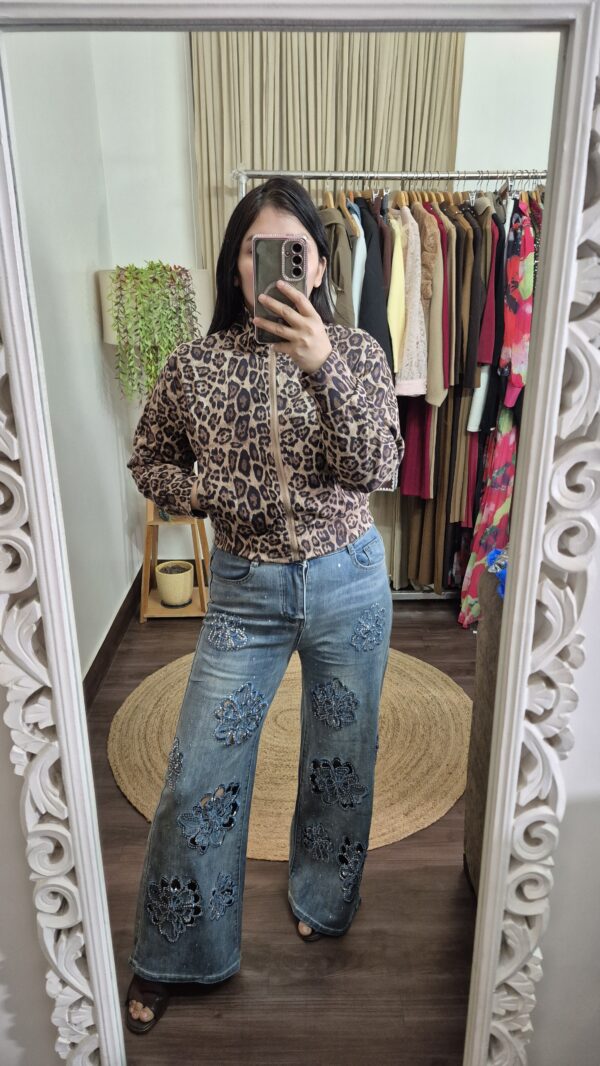 Premium Straight Fit Korean Jeans with Laser Cut Detailing