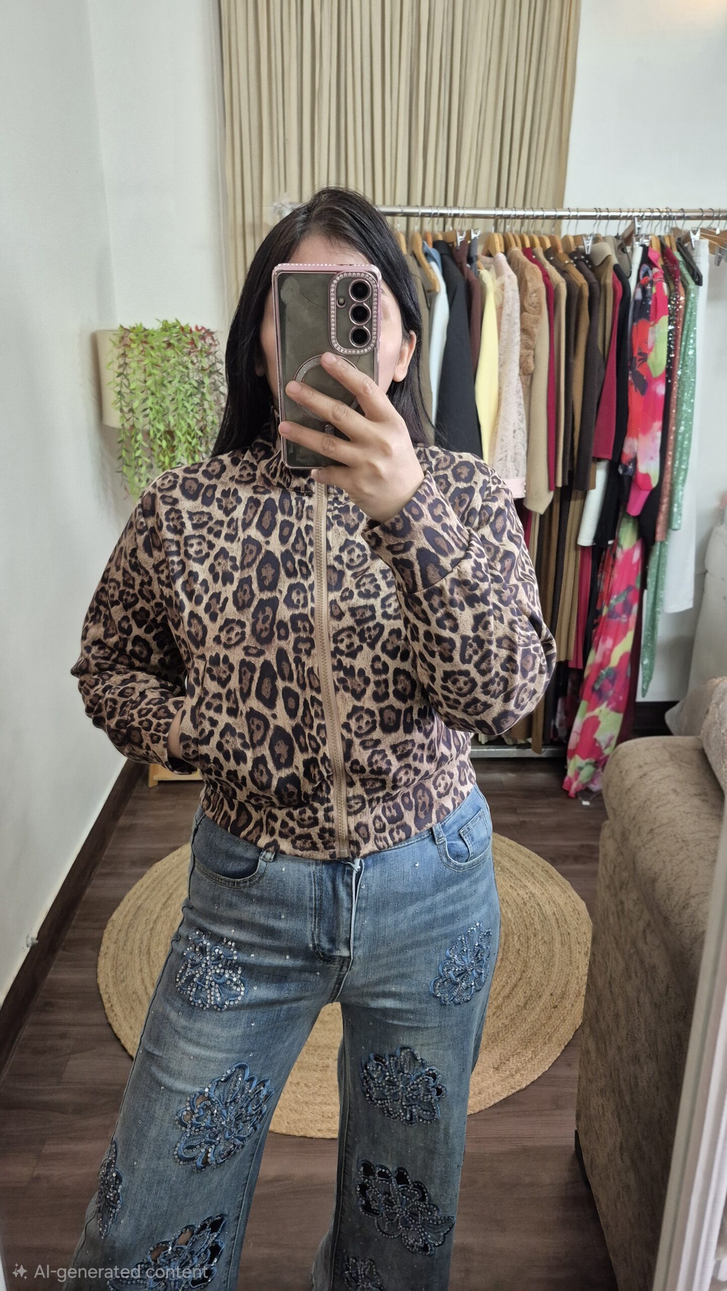 Heavy Premium Leopard Print Winter Jacket