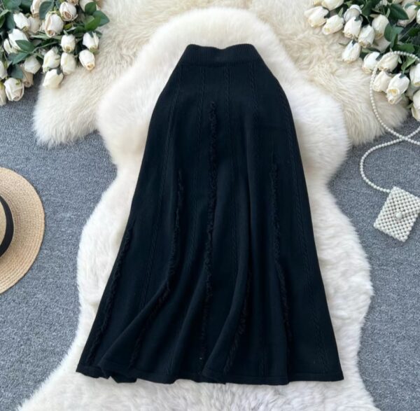 Cloud Knit Winter Flare Skirt