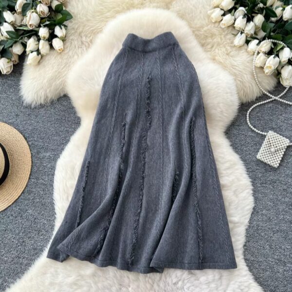 Cloud Knit Winter Flare Skirt