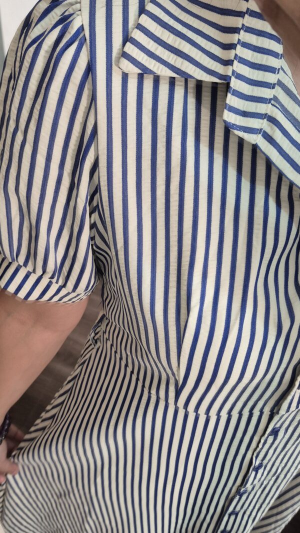 Cotton Linen Stripe Dress for Women