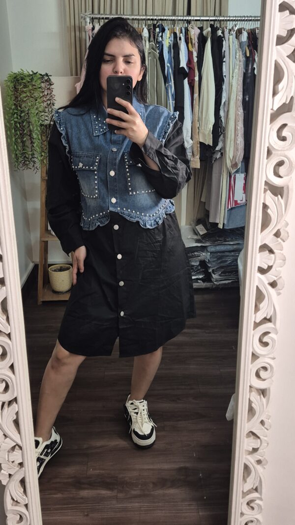 Premium Denim Cotton Designer Dress for Women