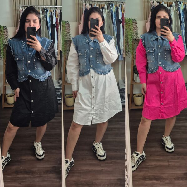 Premium Denim Cotton Designer Dress for Women