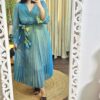 Ombre Net Pleated Dress – Korean Style