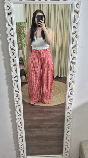 Balloon Fit Checked Trousers – Viral Edit